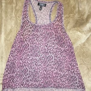 Pink cheetah tank top
